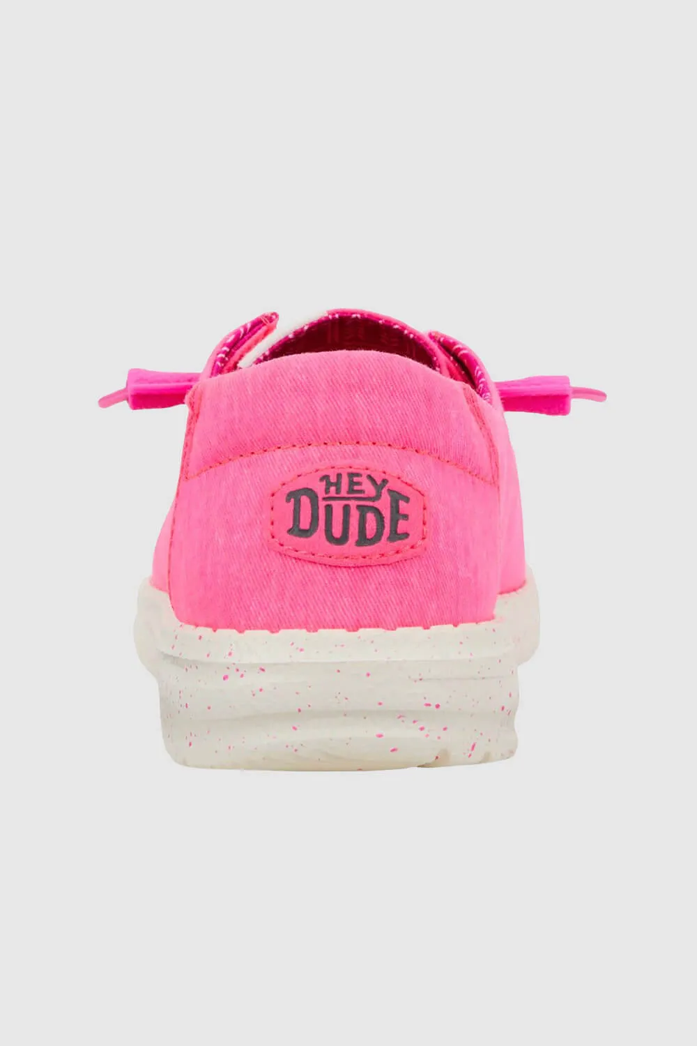 HEYDUDE Women’s Wendy Canvas Shoes in Neon Pink | 40902-676 sold by Glik’s product image thumbnail 5