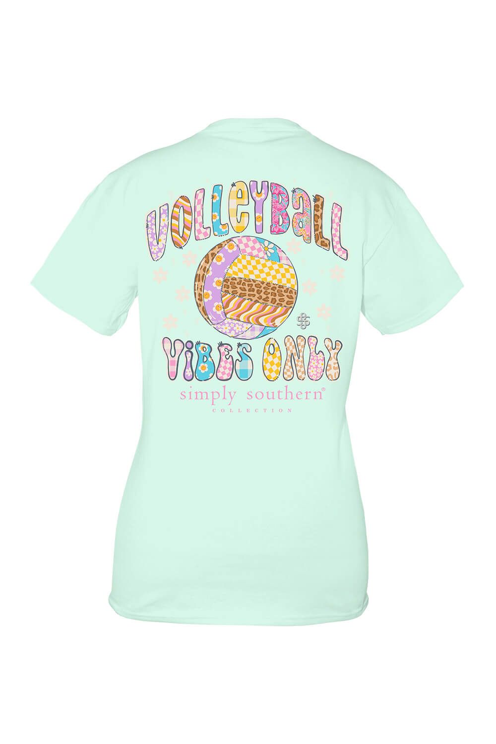 Simply Southern Plus Size Volleyball Vibes T-Shirt for Women in Breeze Blue | EXT-SS-VOLLEYBALL-BREEZE sold by Glik’s