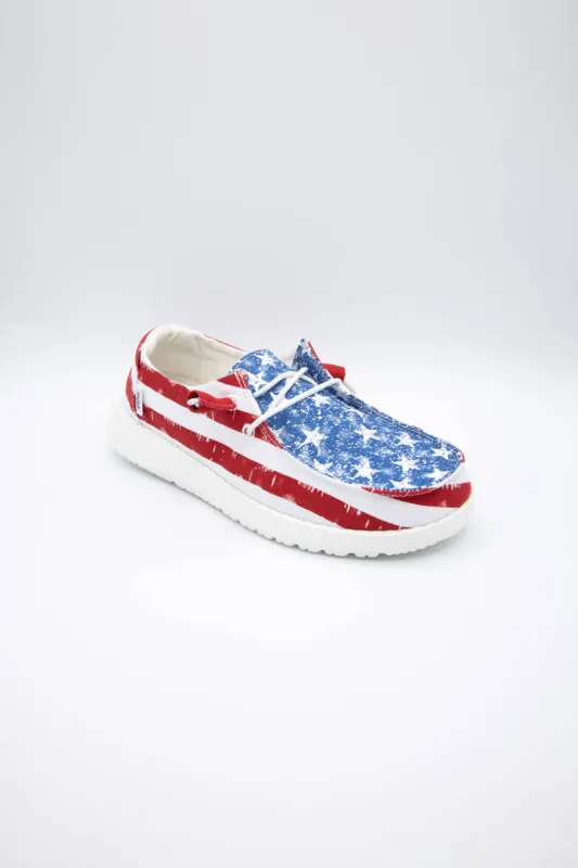 HEYDUDE Women’s Wendy Patriotic Shoes in Star Spangled | 40158-1LK sold by Glik’s