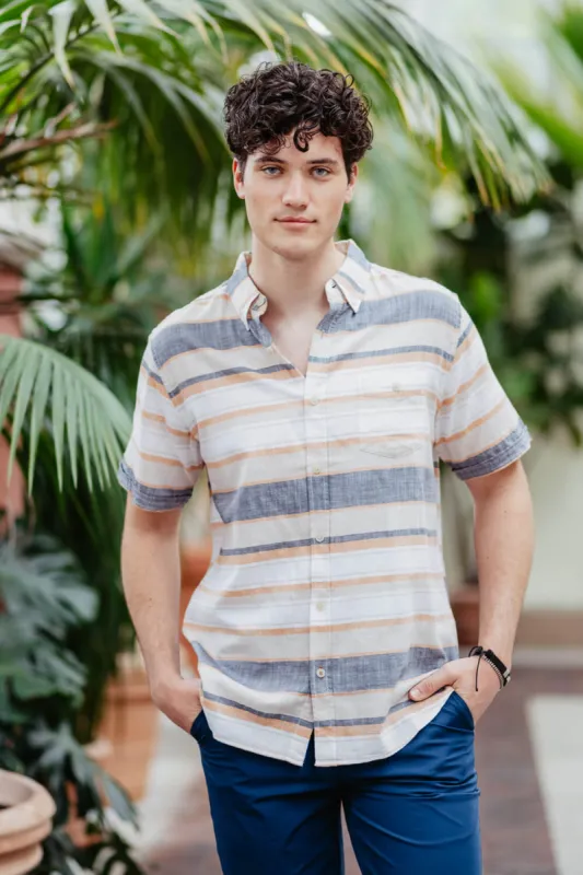 Weatherproof Vintage Country Twill Striped Button Down Shirt for Men in Multi | S2484285GK-WHEAT sold by Glik’s