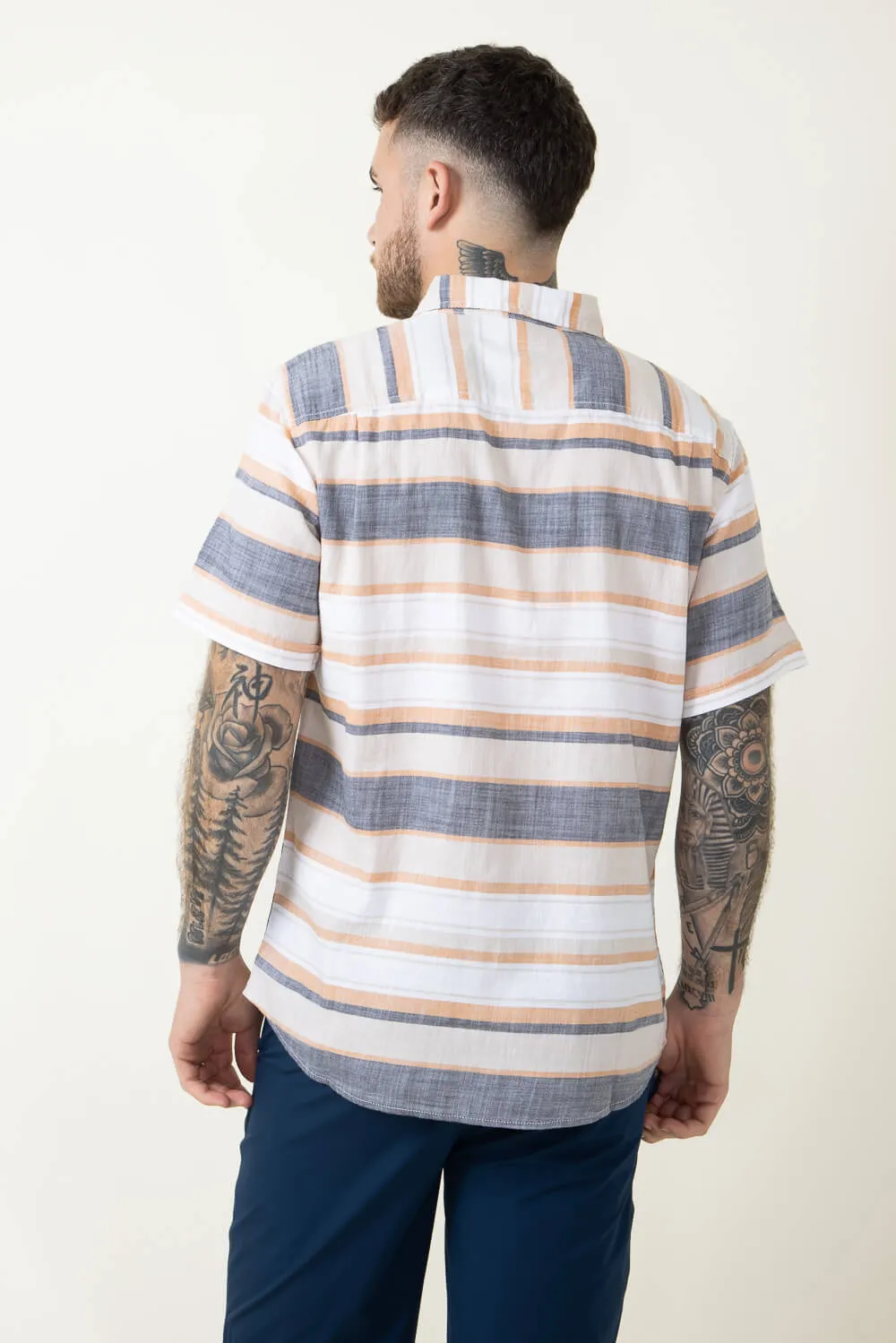 Weatherproof Vintage Country Twill Striped Button Down Shirt for Men in Multi | S2484285GK-WHEAT sold by Glik’s product image thumbnail 3