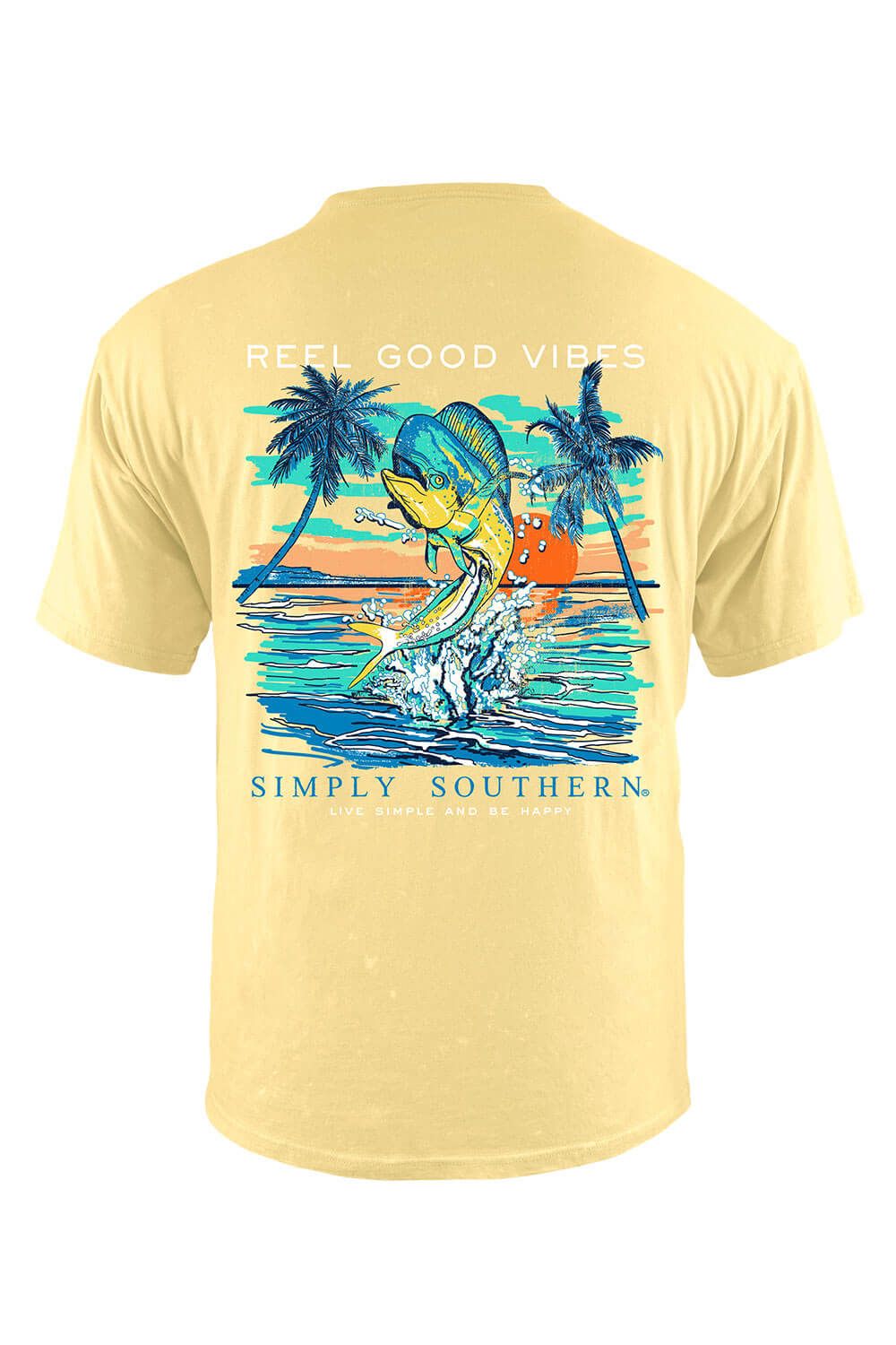 Simply Southern Mahi T-Shirt for Men in Yellow | SC-MN-SS-MAHI-SUN sold by Glik’s product image thumbnail 3
