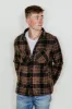 Flag & Anthem Sherpa Lined Plaid Shacket for Men in Brown | FA23OW268V-BROWNCOMBO sold by Glik’s