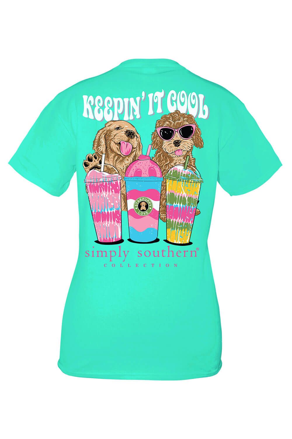 Simply Southern Plus Size Keeping It Cool T-Shirt for Women in Shore Green | EXT-SS-COOL-SHORE sold by Glik’s