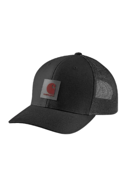 Carhartt Rugged Flex Logo Patch Trucker Hat for Men in Black | 105216-N04 BLK sold by Glik’s