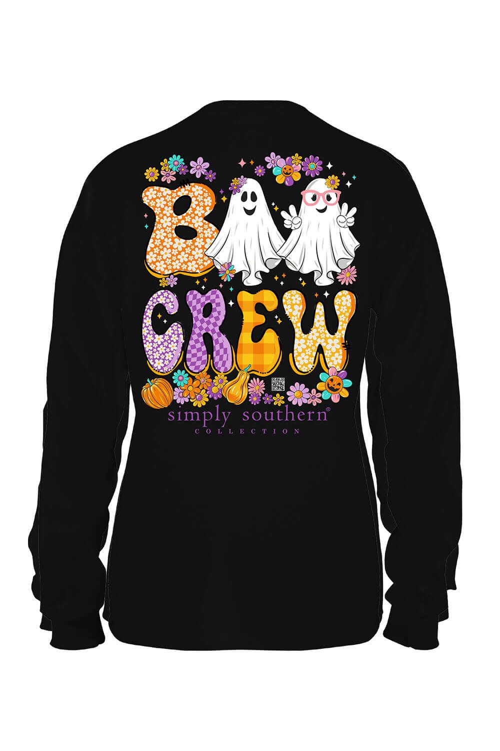 Simply Southern Long Sleeve Boo Crew T-Shirt for Women in Black | LS-TRICKTREAT-BLACK sold by Glik’s product image thumbnail 3