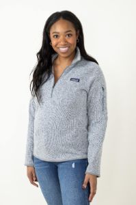 Patagonia Women’s Better Sweater Quarter Zip in Birch White | 25618-BCW sold by Glik’s