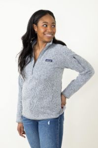 Patagonia Women’s Better Sweater Quarter Zip in Birch White | 25618-BCW sold by Glik’s