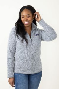 Patagonia Women’s Better Sweater Quarter Zip in Birch White | 25618-BCW sold by Glik’s