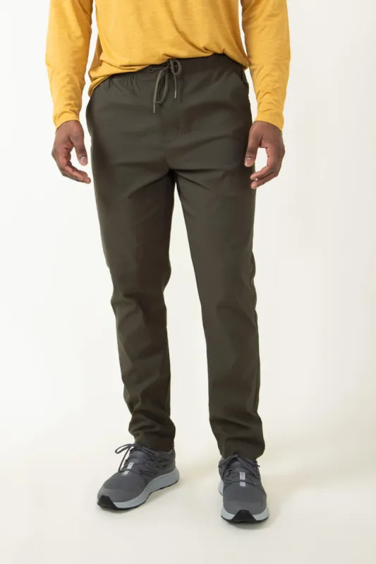 Copper & Oak Elastic File Tech Jogger Pants for Men in Green | K4S4164-DARKOLIVE sold by Glik’s
