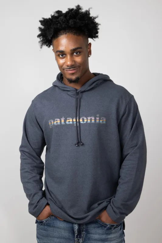 Patagonia Men’s ’73 Lightweight Wildrise Logo Hoodie in Ink Black | 39695-INBK sold by Glik’s
