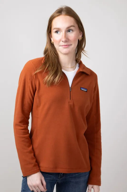 Patagonia Women’s Micro D Quarter Zip Pullover in Burnished Red | 26278-BURR sold by Glik’s