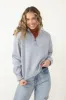 Quarter Zip Fleece Pullover for Women in Heather Grey | DZ24C311-HEATHERGREY sold by Glik’s