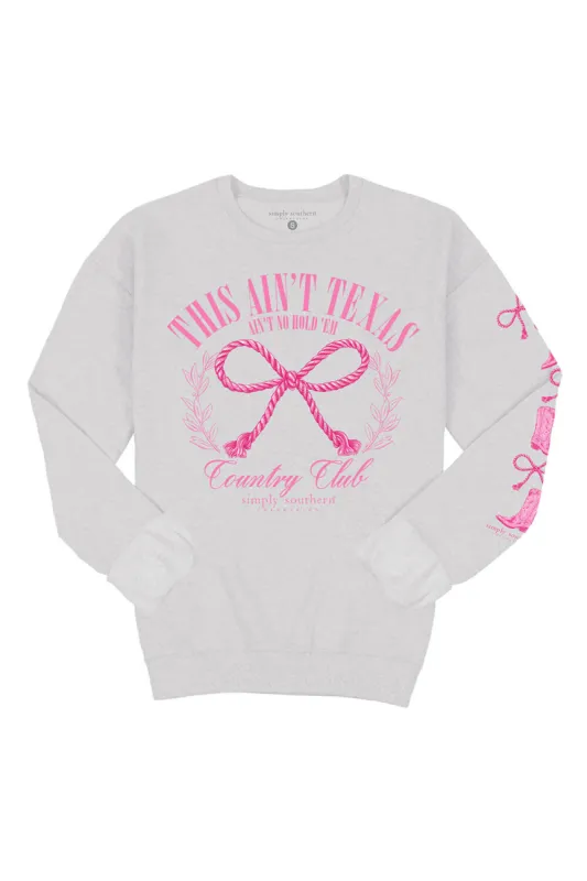 Simply Southern Plus Size Texas Fleece Crewneck for Women in Grey | EXT-CREW-TEXAS-ASH sold by Glik’s