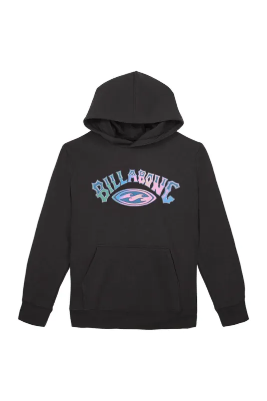 Billabong Youth Arch Wave Graphic Hoodie for Girls in Raven | BSFHB25F-021 sold by Glik’s