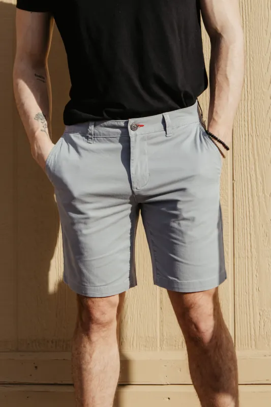 1897 Original 9" Washed Twill Shorts for Men in Light Grey | 4GLL1223-LTGRY sold by Glik’s