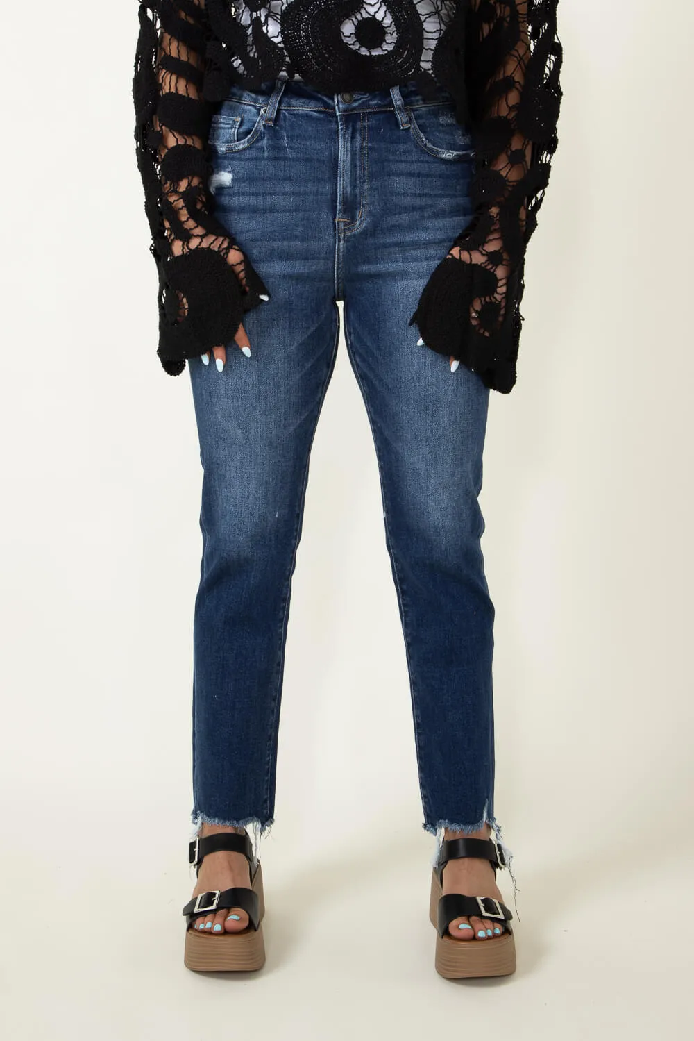 Mica Super High Rise Straight Jeans for Women | MDP-T1280DK sold by Glik’s product image thumbnail 4