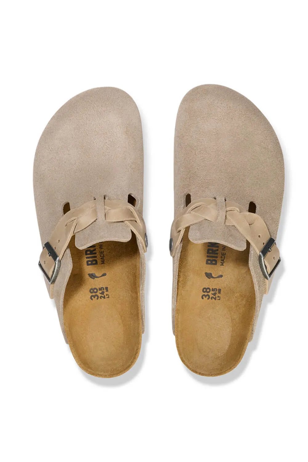 Birkenstock Boston Braided Suede Leather Clogs for Women in Taupe | 1026694 sold by Glik’s product image thumbnail 5