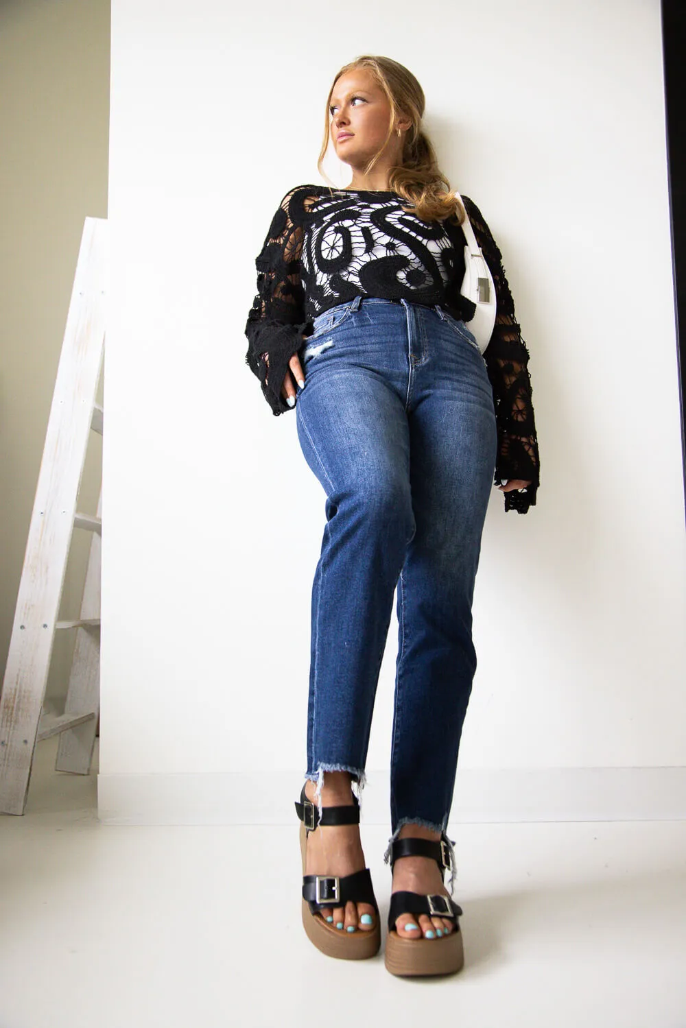 Mica Super High Rise Straight Jeans for Women | MDP-T1280DK sold by Glik’s