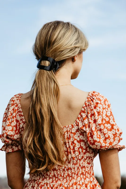 Teleties Small Flat Round Hair Clip in Black | TT-FCS01-002 sold by Glik’s