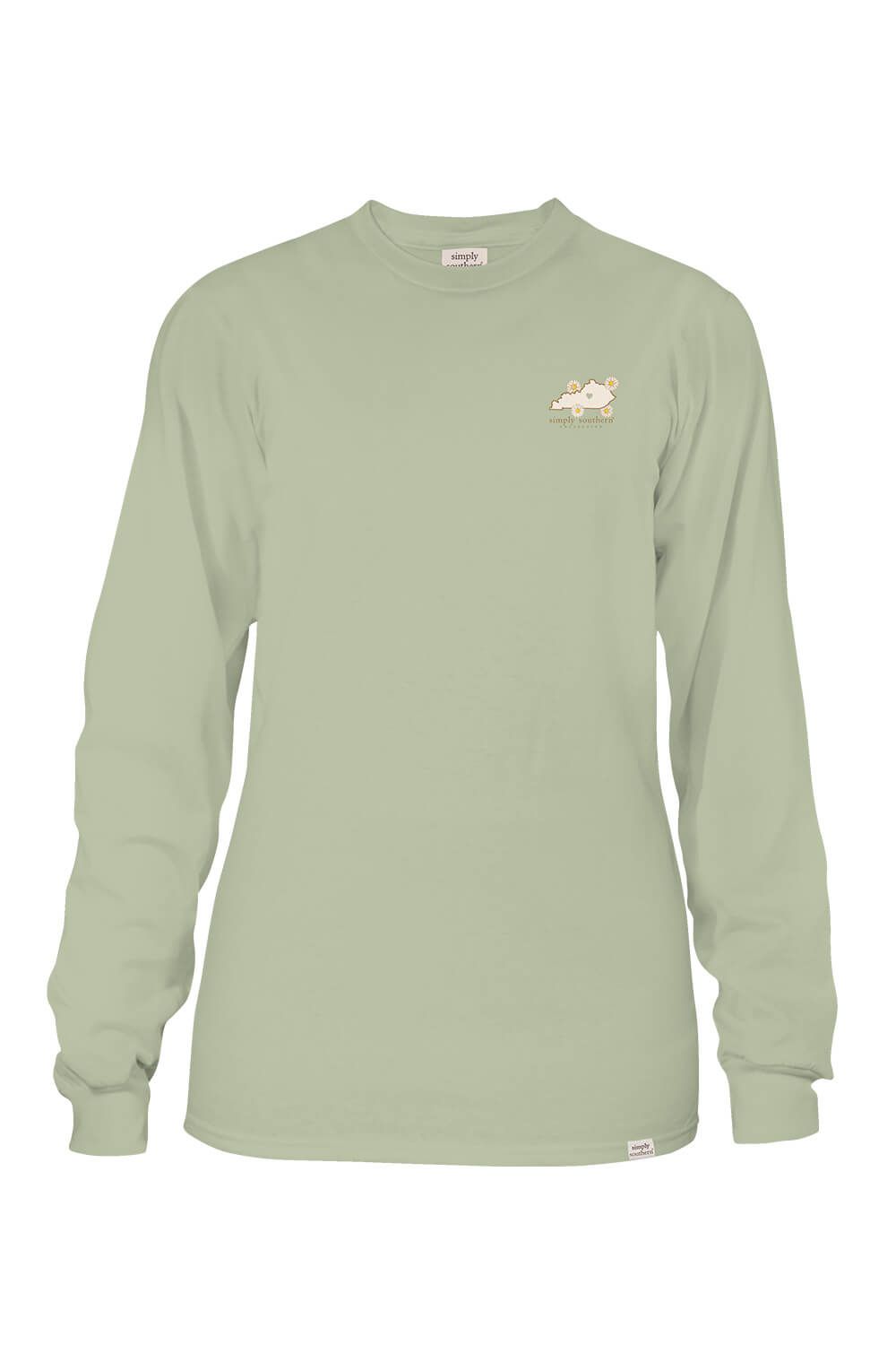 Simply Southern Long Sleeve Kentucky T-Shirt for Women in Sage | LS-STATE-KY-SAGE sold by Glik’s product image thumbnail 3
