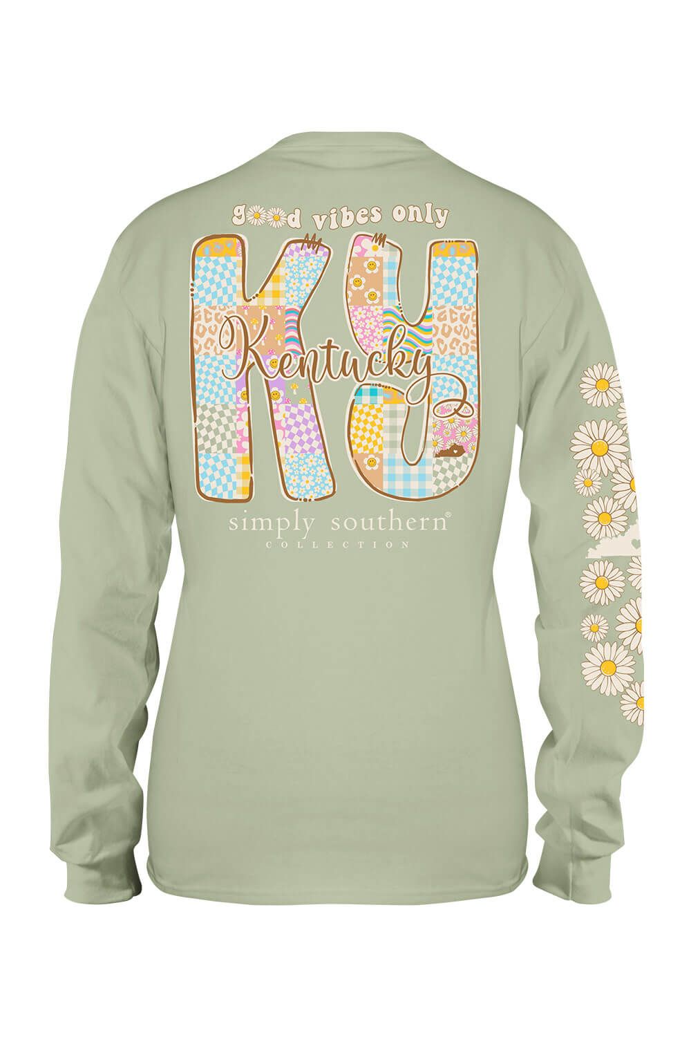Simply Southern Long Sleeve Kentucky T-Shirt for Women in Sage | LS-STATE-KY-SAGE sold by Glik’s
