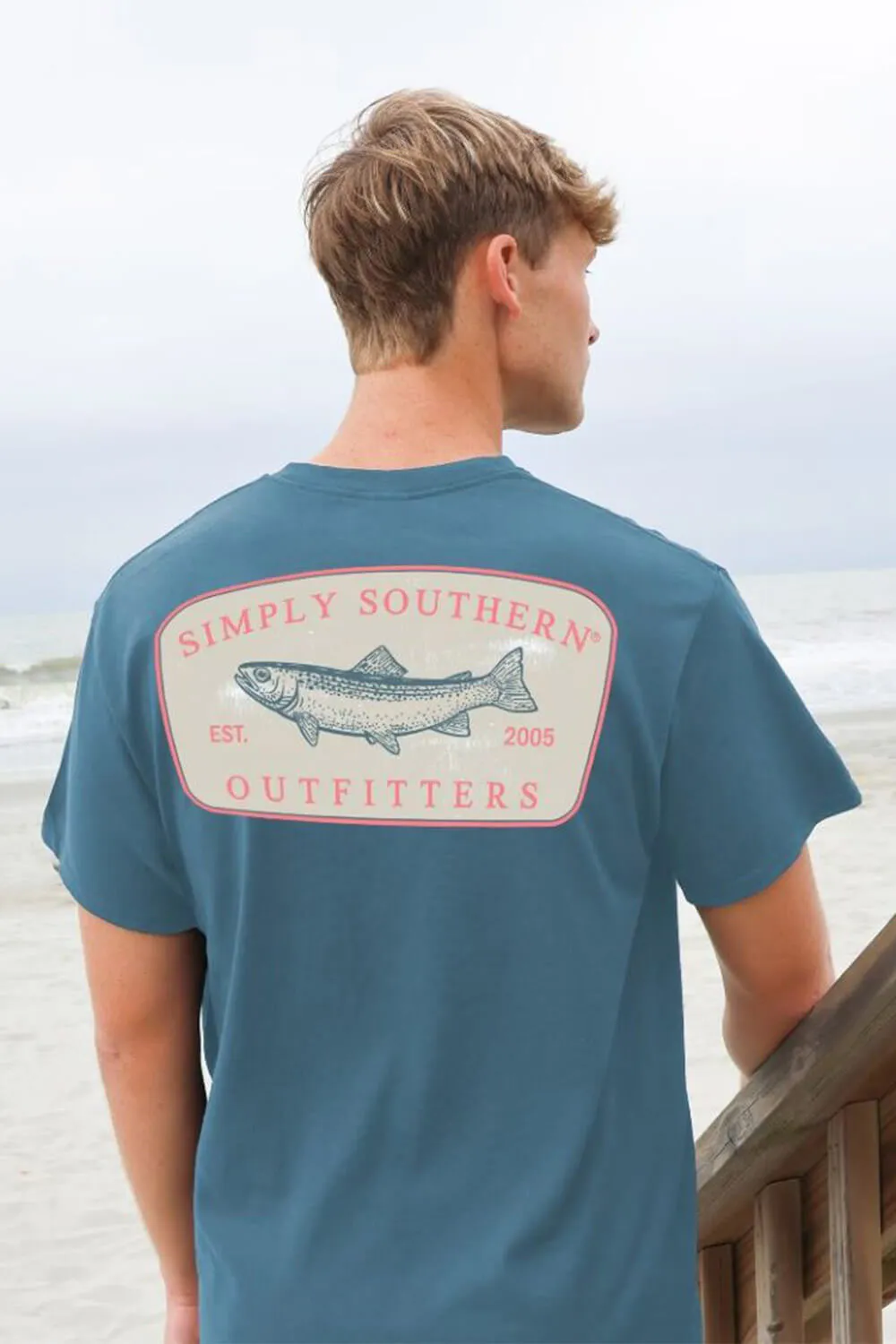 Simply Southern Fish Logo T-Shirt for Men in Blue | MN-SS-FISHLOGO-COMET-S sold by Glik’s product image thumbnail 4