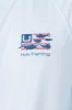 Huk Fishing Pursuit Trophy Flag Long-Sleeve T-Shirt for Men in Blue | H1200602-476-ICEWATER sold by Glik’s