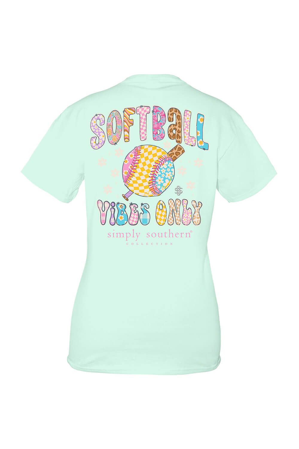 Simply Southern Softball T-Shirt for Women in Breeze Blue | SS-SOFTBALL-BREEZE sold by Glik’s product image thumbnail 3