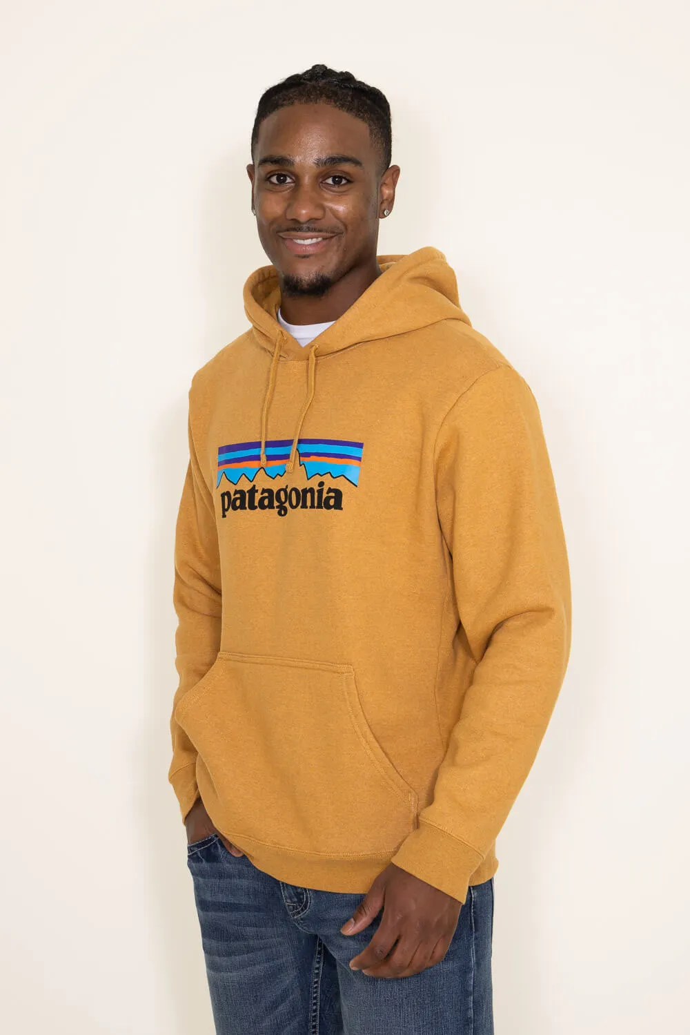 Patagonia Men’s P-6 Logo Uprisal Hoodie in Mango Yellow | 39622-DMGO sold by Glik’s product image thumbnail 3