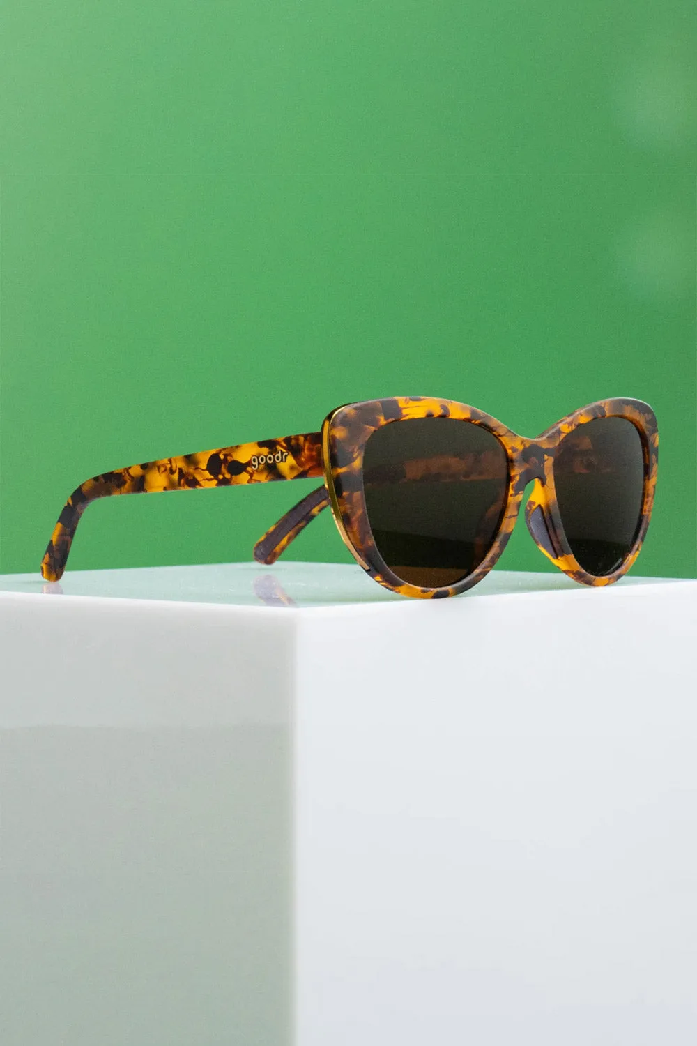 goodr The Catwalks Meow Sunglasses in Brown Tortoiseshell | G00280-GG-BR1-NR sold by Glik’s