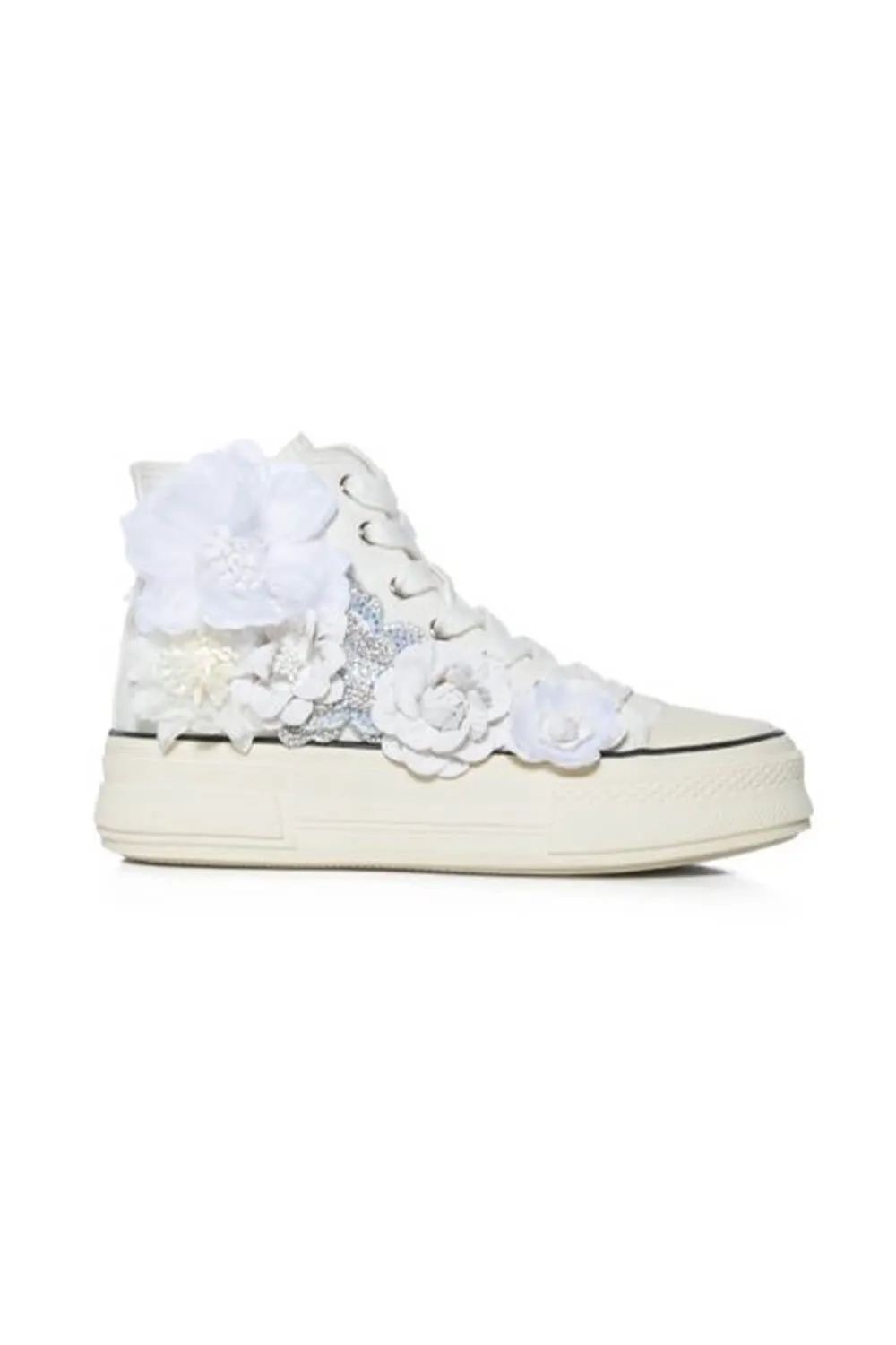 Azalea Wang Penny Lane Flower Sneakers for Women in White | PENNYLANE-WHITE sold by Glik’s product image thumbnail 2