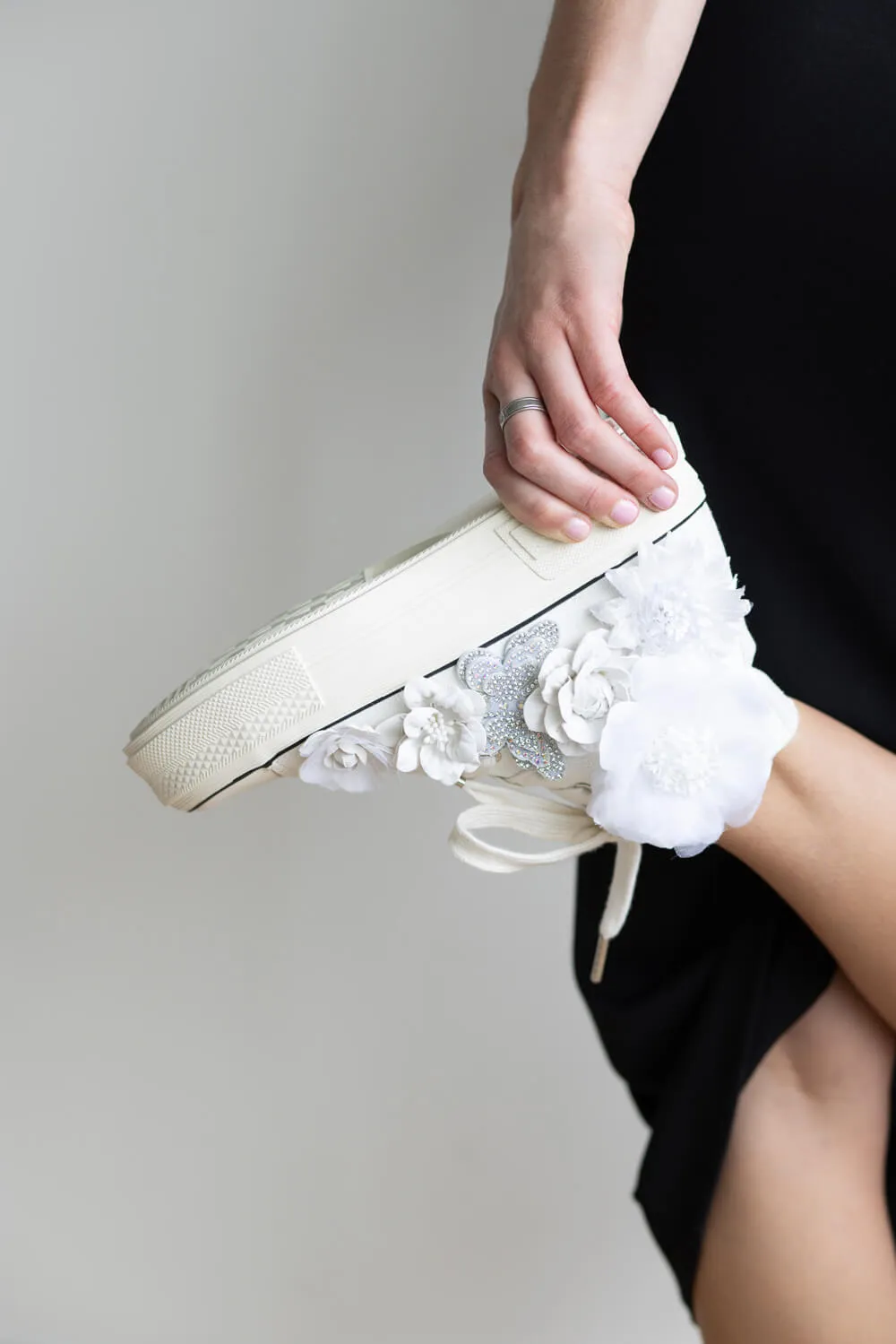 Azalea Wang Penny Lane Flower Sneakers for Women in White | PENNYLANE-WHITE sold by Glik’s