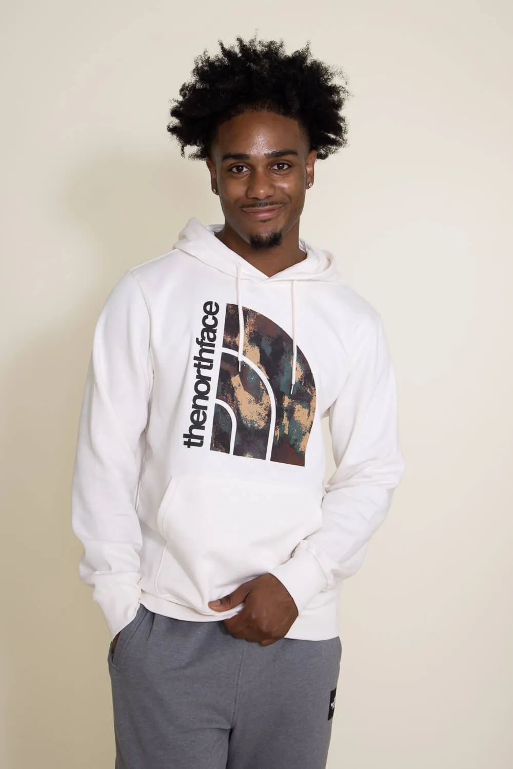 The North Face Jumbo Half Dome Pullover Hoodie for Men in White | NF0A811M-OUB sold by Glik’s