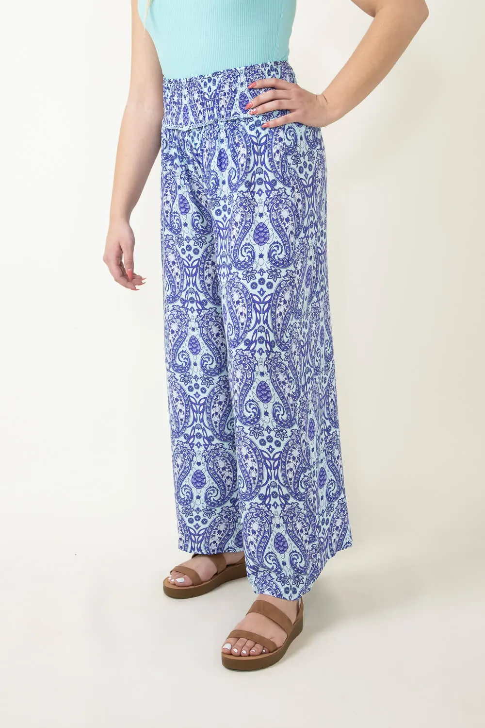 Simply Southern Palazzo Pants for Women in Blue Paisley | PP-0124-PNT-PALAZZO-PAIS sold by Glik’s product image thumbnail 4