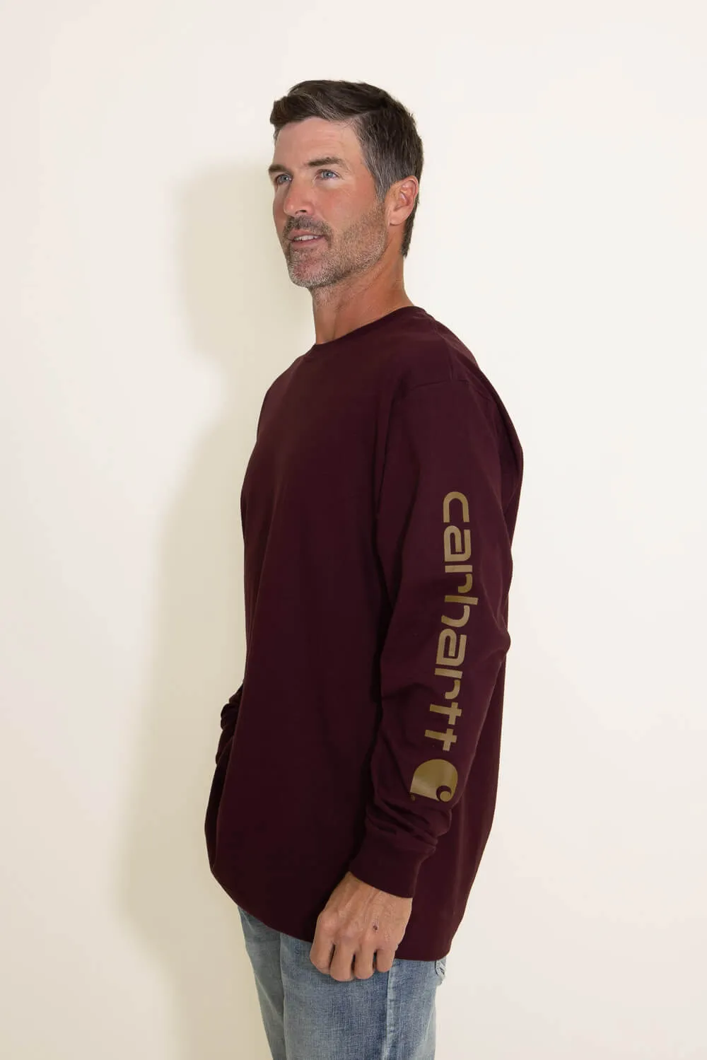 Carhartt Loose Heavyweight Long Sleeve T-Shirt for Men in Dark Brown | K231-PRT sold by Glik’s product image thumbnail 4