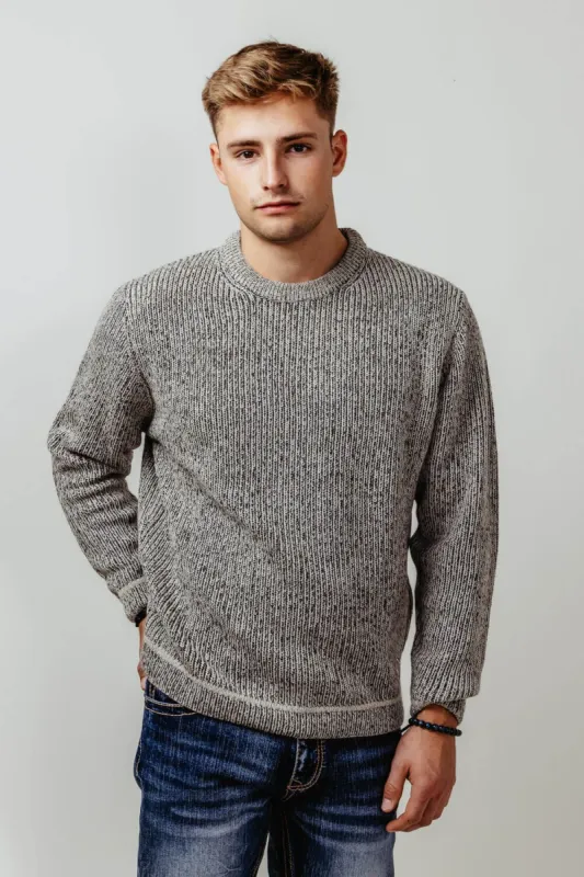 Weatherproof Vintage Half Cardigan Stitch Sweater for Men in White/Black | F2340228GK-SESAME sold by Glik’s