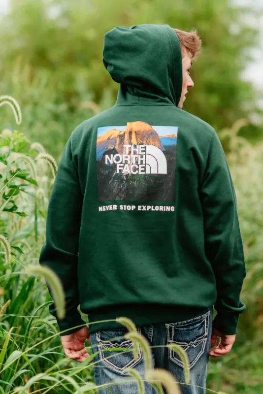 The North Face Box NSE Pullover Hoodie for Men in Green | NF0A7UNS-I0P sold by Glik’s