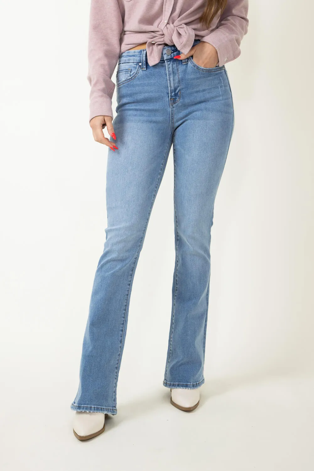 Mica High Rise Boot Cut Jeans for Women | MDP-B167M sold by Glik’s product image thumbnail 3