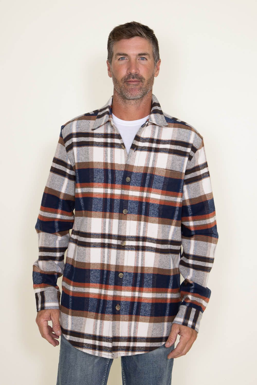 Weatherproof Vintage Lumber Jack Flannel Shirt Jacket for Men in Multi Brown | F2388079GK-NATURAL sold by Glik’s product image thumbnail 4