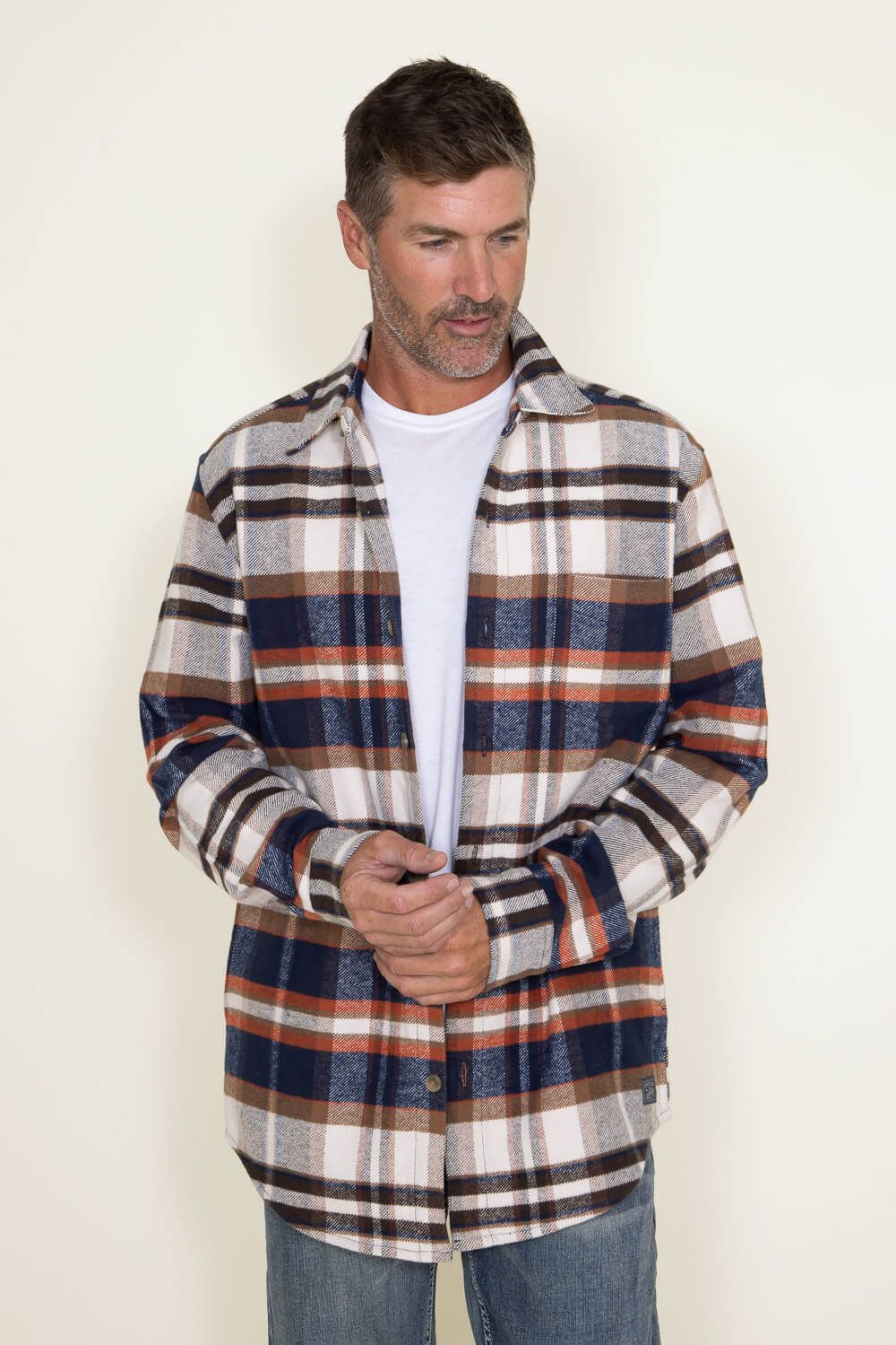 Weatherproof Vintage Lumber Jack Flannel Shirt Jacket for Men in Multi Brown | F2388079GK-NATURAL sold by Glik’s product image thumbnail 2