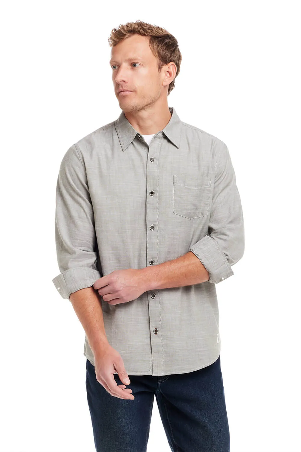 Weatherproof Vintage Winter Oxford Button Down Shirt for Men in Winter Moss | F2485808GK-WINTER MOSS sold by Glik’s product image thumbnail 2