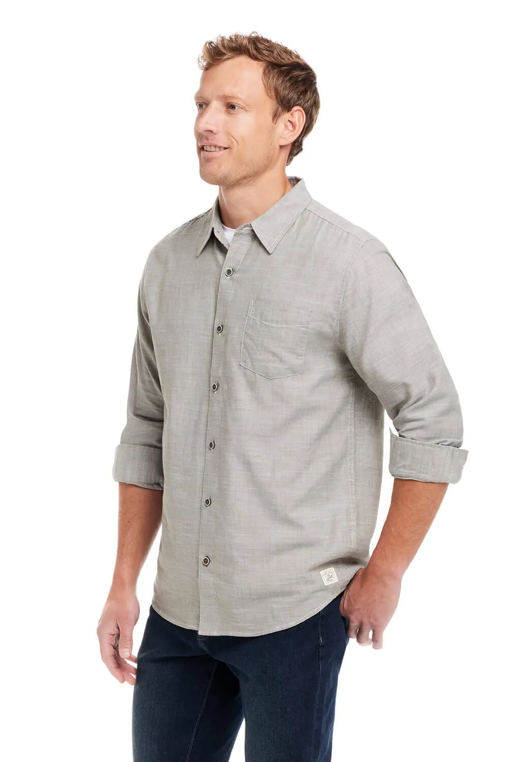 Weatherproof Vintage Winter Oxford Button Down Shirt for Men in Winter Moss | F2485808GK-WINTER MOSS sold by Glik’s product image thumbnail 5