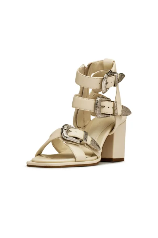 D'Amelio Footwear Imella Heel Sandals for Women in Ivory | 3015-CHALK sold by Glik’s