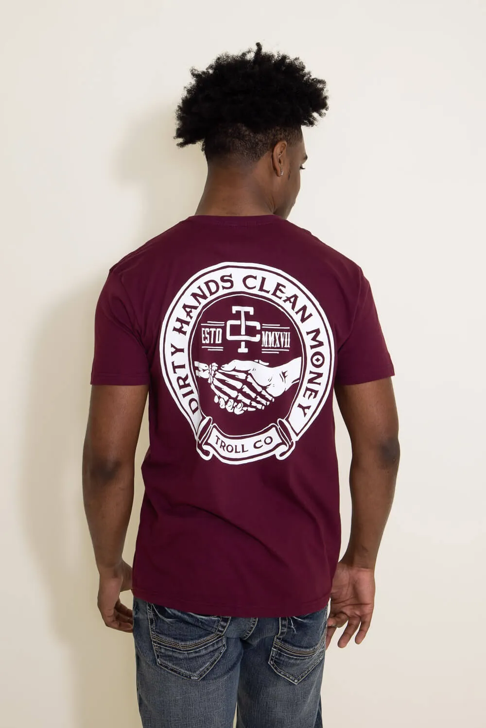 Troll Co Haggler T-Shirt for Men in Maroon | TC0329-MAROON sold by Glik’s