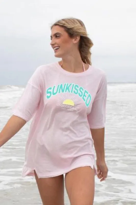 Simply Southern Boxy Sunkissed T-Shirt for Women in Pink | BOXY-SS-SUNKISSED-LACE sold by Glik’s