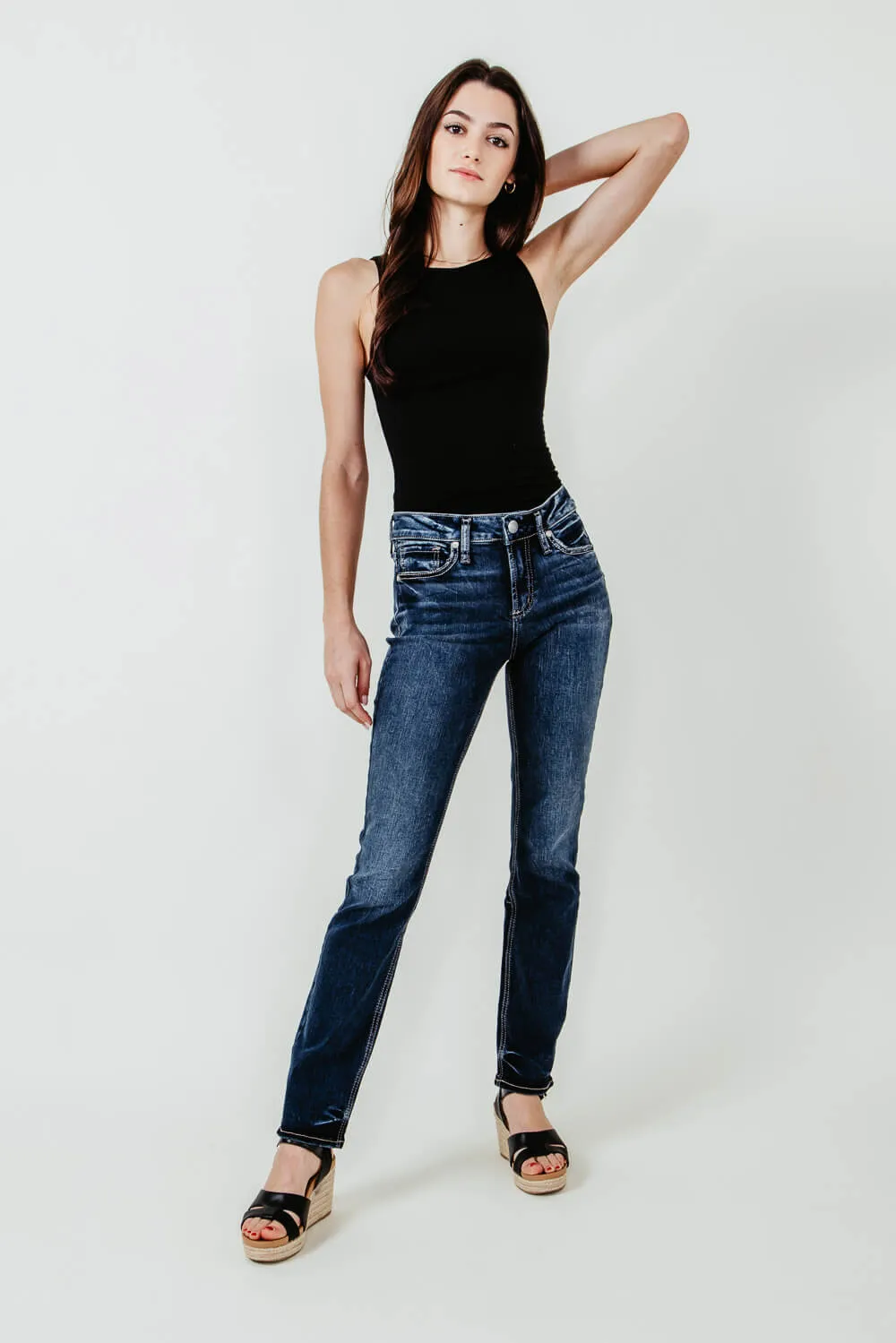 Silver Jeans Suki Mid Rise Straight Jeans for Women | L93413EDB359 sold by Glik’s product image thumbnail 2