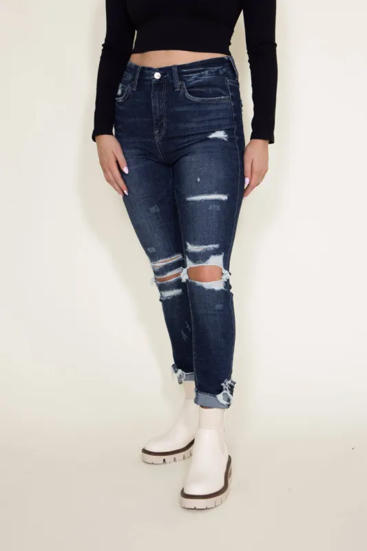 Mica High Rise Distressed Ankle Skinny Jeans for Women | MDP-S174 sold by Glik’s