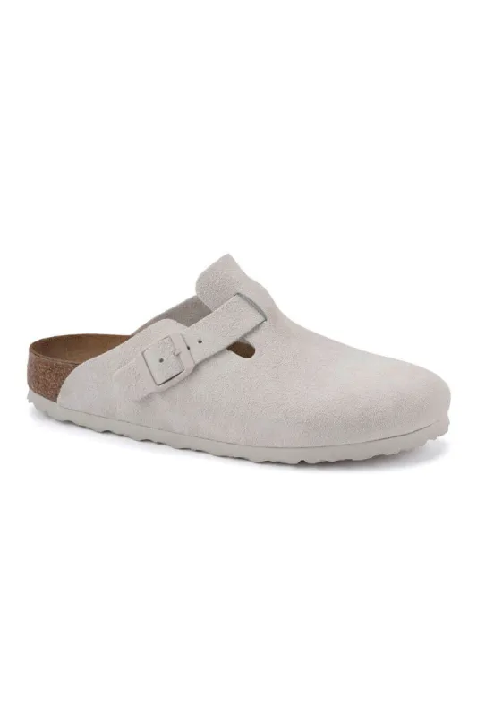 Birkenstock Boston Suede Clogs for Women in White | 1024740 sold by Glik’s