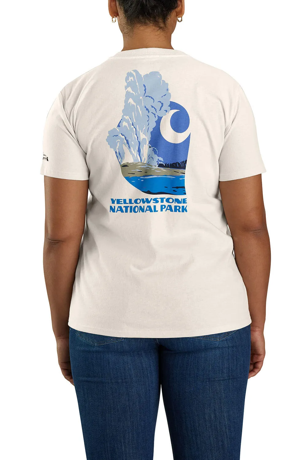 Carhartt Loose Fit Heavyweight Yellowstone National Park T-Shirt for Women in Malt | 106586-W03 sold by Glik’s